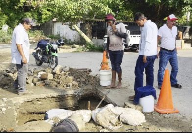 Trabajos para reestablecer el servicio